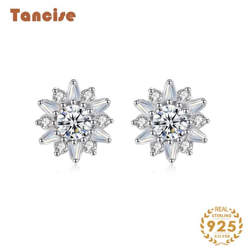 Tancise Silver Zirkon Örhängen Drop Örhängen För Kvinnor Bröllopsfest presenter_voghion.com