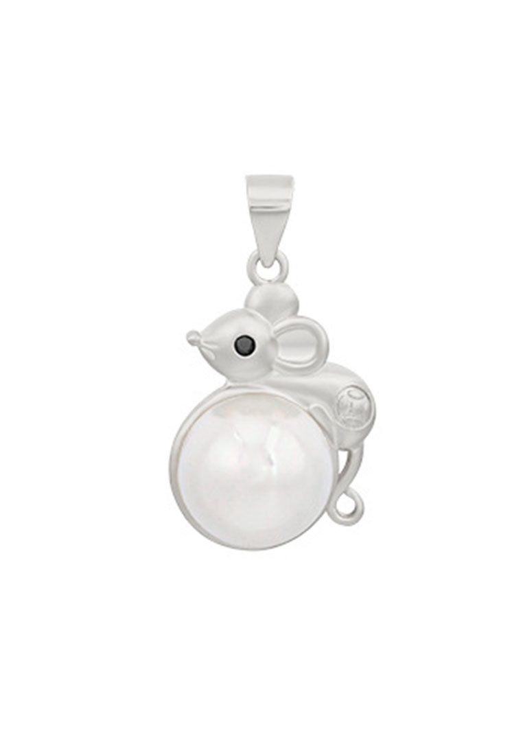 WPJ1024-3 Cutie Mice com colar de pérolas de água doce_voghion.com