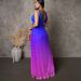 women's clothing sling backless sexy strap gradient dress _voghion.com