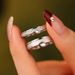 Bagues de couple en argent sterling pour hommes et femmes, bague ouverte, une paire de conception de niche, cadeau d'anniversaire de Saint-Valentin_voghion.com