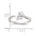 Sterling Silver Pear Shaped CZ Ring_voghion.com