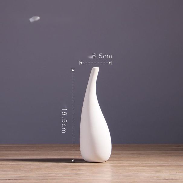 Nordic Minimalist White Ceramic Vase - Burnt Texture & Dry Flower Display For Home Decor
_voghion.com