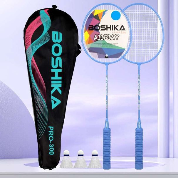 Badminton Adult Double Set With High Aesthetic Value Macaron Color Sponge Handle Badminton Racket_voghion.com