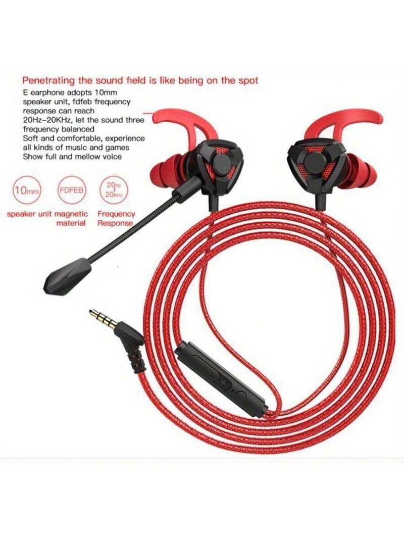 Gaming-Headset mit abnehmbarem Mikrofon, In-Ear-Stil, kabelgebunden, geeignet für Mobiltelefone und Computer_voghion.com