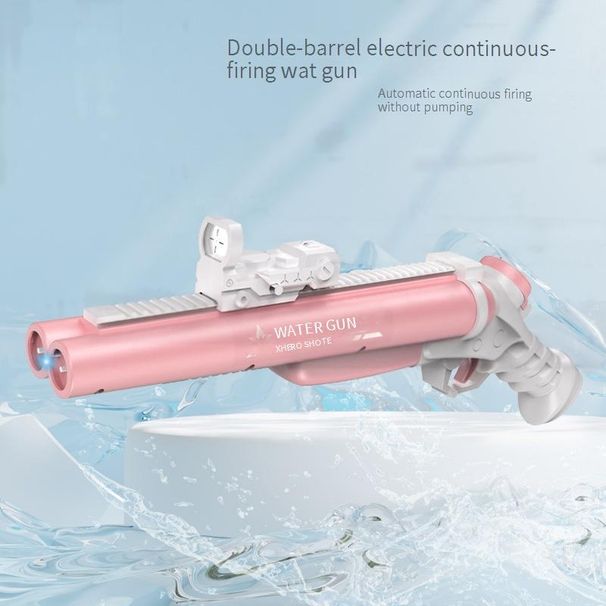 Rechargeable Dual Barrel Electric Water Gun For Kids - Outdoor Summer Water Play Toy With High Capacity Spray_voghion.com