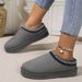 Snow Boots Women's Thick-soled Furry With Half Slippers 2024 Winter New Style Baotou Fleece-ed Warm Cotton Shoes_voghion.com