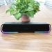 RGB-løpelys, lysende mini-lydbølle, lang bærbar subwoofer på skrivebordet, høyeffekts Bluetooth-høyttaler_voghion.com