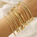 Neue Persönlichkeit Mode Emed Twist Geometrische Multi Layer Stapeln Armband 10 Stück Set Dekoration_voghion.com