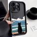 Funda de silicona con diseño de gato y paisaje para iPhone 15 Pro Max, iPhone 11, 16, 12, 14, 13 Pro Max, X, XS Max, XR, 7, 8, 16, 15 Plus, SE 2020_voghion.com