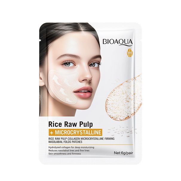Rijstpuree Microkristallijne 6g Collageen Nasolabiale Plooi Patch Huidverzorgingsproduct_voghion.com