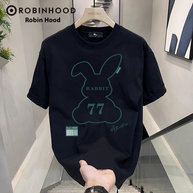 2024 vapaa-aika Crow Cotton Kesä Internet Re Instagram Muoti Leseet Printe Puolihihat Spirit Guy Monipuolinen_voghion.com
