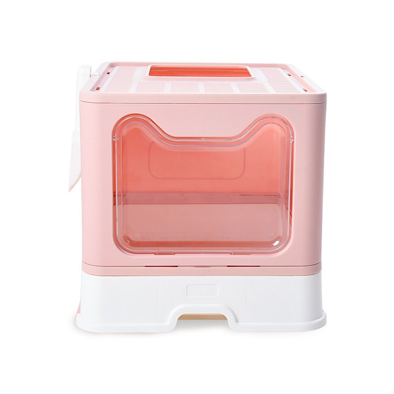 Toilette per gatti in acciaio inossidabile, completamente chiusa, extra large, antispruzzo, con coperchio ribaltabile, antiodore_voghion.com
