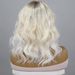 Bangs Natural Fluffy Wig Handmade Lace Women's White Gradient Large Wave Cosplay Daily Party Short Curly Wig With_voghion.com