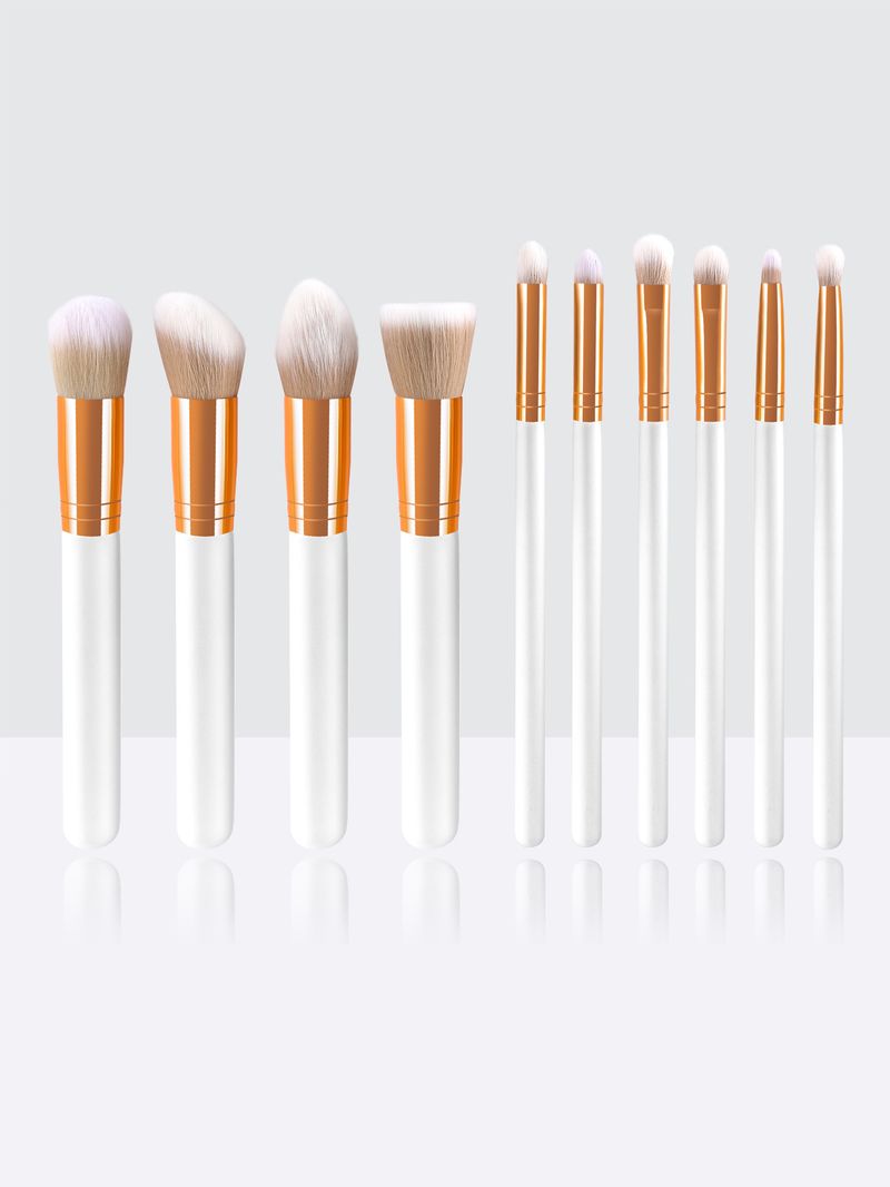 10 weiße, hochwertige, große, professionelle Make-up-Pinsel-Set_voghion.com