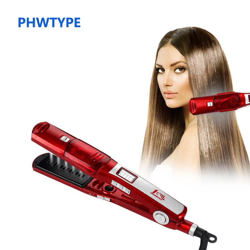 Steam Hair Straightener & Curler, Steam - Powered Hair Care & Hydration, Straightening Plate For Sleek Hair, Electric Hair Straightener_voghion.com