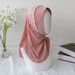 Copricapo con perline Hijab da donna, fascia per capelli tinta unita, sciarpa comoda e scialle_voghion.com