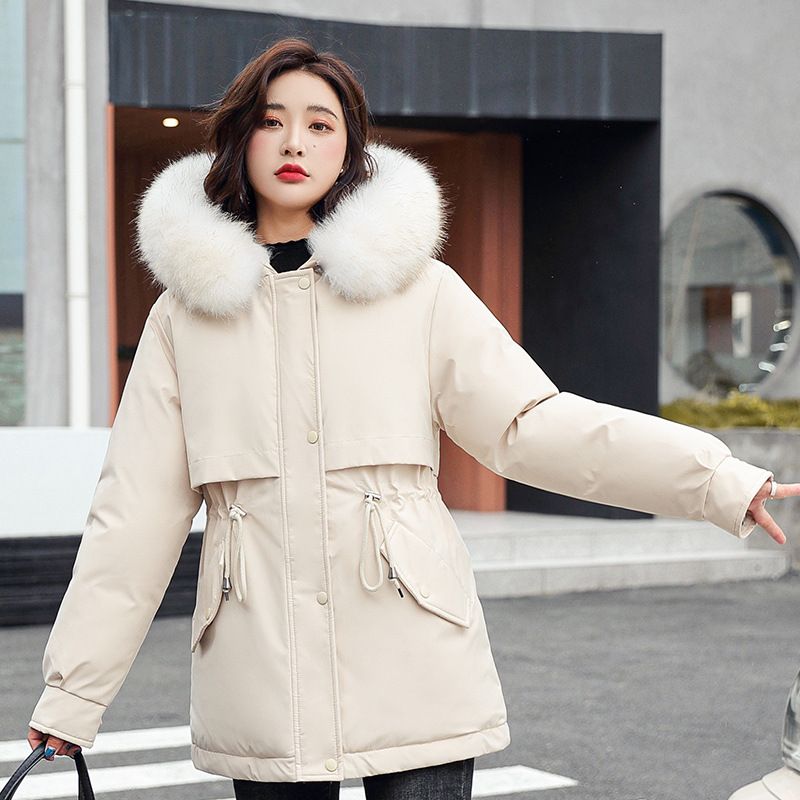 Damen-Winterparka mit Kunstpelzkapuze, verdickte Daunenalternative, übergroßer, lässiger Langmantel für kaltes Wetter_voghion.com