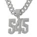 Testo 545 Numero Ciondolo Pieno di Diamanti Strada Personalizzato Moda Cubana Collana Gioielli_voghion.com