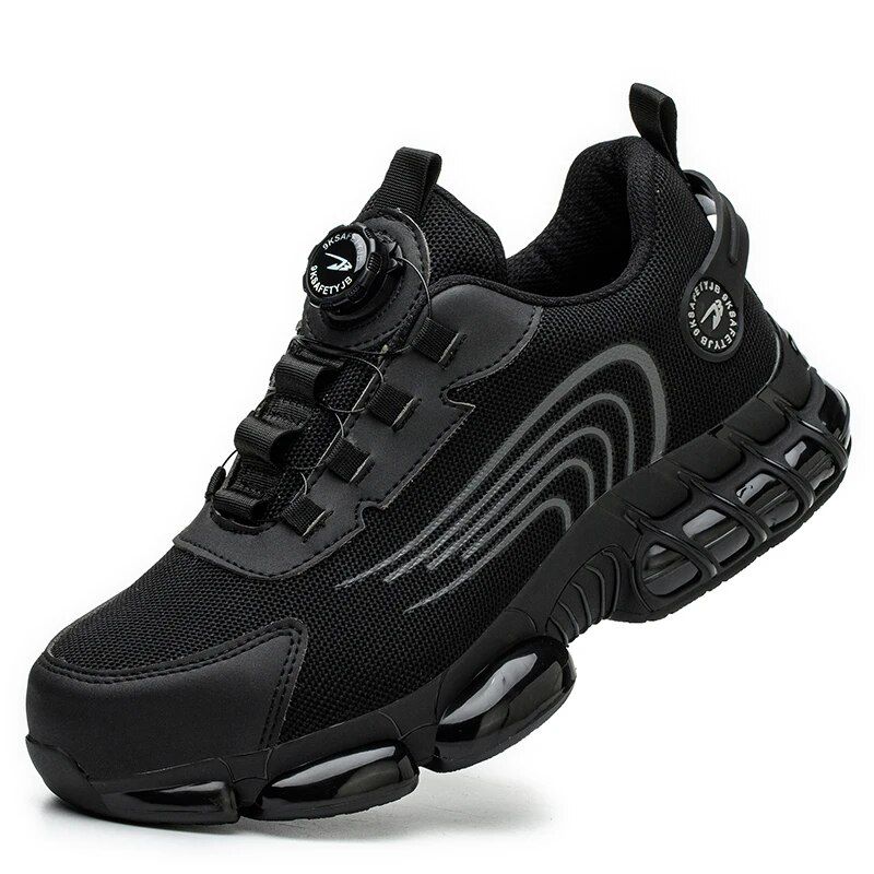Rotating Button Safety Shoes Men Work Sneakers Indestructible Shoes Puncture-Proof Protective Shoes Work Boots Steel Toe Shoes_voghion.com