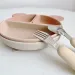 Baby Silikon Servis Set Barnredskap Rostfritt Stål Småbarn Servis Bestick Tecknad Spädbarnsmat Matningssked Gaffel_voghion.com