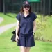 Ensemble de sport décontracté haut de gamme style européen pour femme, été, coupe ample, amincissante, short à manches courtes, deux pièces_voghion.com