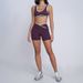 LazyZoom Cross High Waist Sports Set Women, Color Block Bare Back Tight Tank Top For Running, Fitness, Yoga 8843_voghion.com