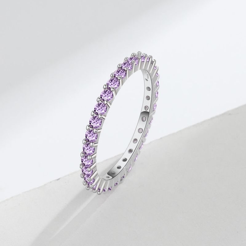 Amethyst Luxurious Row Diamond Simple Elegant Unique Women's Ring_voghion.com
