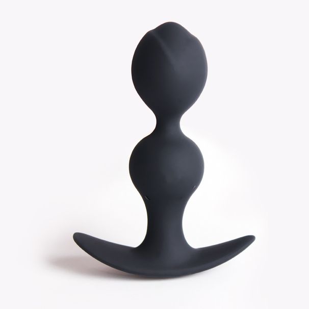 Siliconen trekkralen anale plug Dubbele kralen anale plug Achtertuin masturbatie Uitgaan Dragen Student Chrysanthemum Expander Volwassen producten_voghion.com