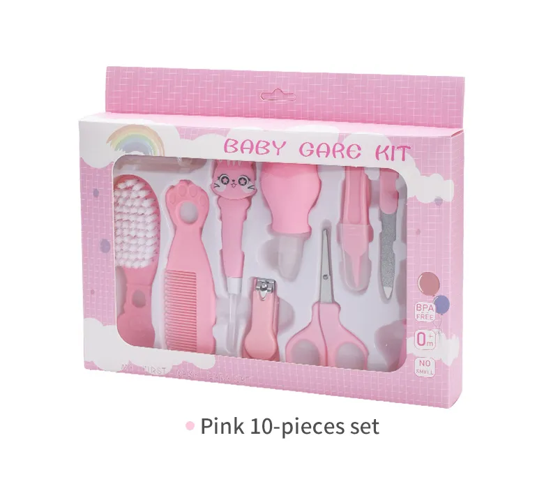 Karsti pārdodu 10 kopšanas un mazgāšanas ķemmes suku komplektu, mazuļu nagu griezēju komplektu_voghion.com