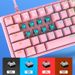 60% White RGB 61 Keys PBT Computer Gaming Usb Wired Light Led Gamer Mechanical Keyboard_voghion.com