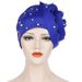 nouveau chapeau de turban perlé de couleur unie, chapeau de fleur perlée de couleur barbe à papa spatiale, chapeau de turban_voghion.com