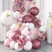 Metallic rode ballongarlandset, 180 stuks premium folieballonnen met boogstandaard voor bruiloften, verjaardagen, grote openingen en andere decoraties._voghion.com