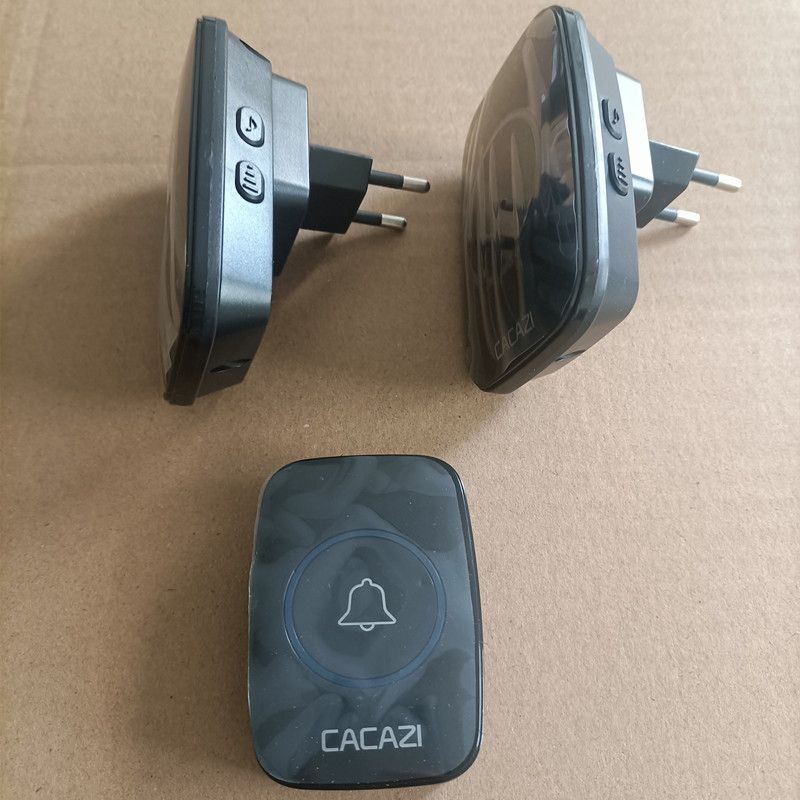 Wireless Doorbell Chime For Home, 2 Receivers, 38 Melodies, 110-220V AC Powered, Long Range Up To 50m, Waterproof & Adjustable Volume_voghion.com