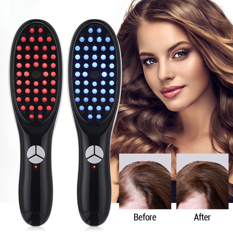 Electric spray massage red blue light comb healthy scalp care instrument anti hair loss liquid_voghion.com