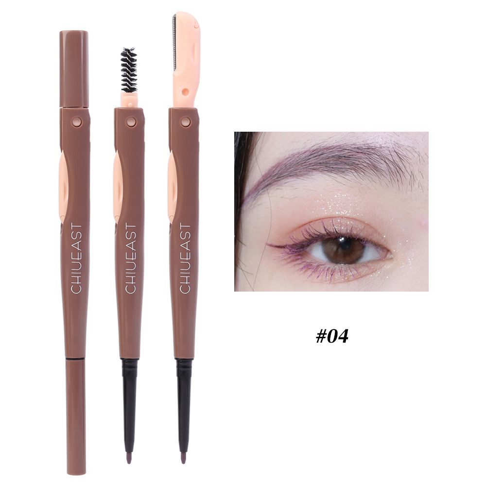 Eyebrow Pencil 3-in-1 Waterproof Eyebrow Tattoo Tint Built-in Eyebrow Trimmer Razor Eyebrow Brush Portable_voghion.com