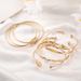 Minimalist Chain Fashion Gold Mix And Match Open Knot Bracelet Set Of 5_voghion.com
