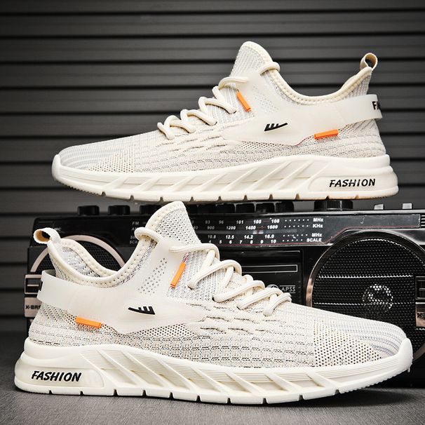Coconut Men'S Shoes Breathable In Summer Fly Woven Mesh Surface For Sports Leisure Running Thin Mesh Shoes_voghion.com