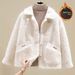Lamb Fur Short Jacket Women's Hot Sale Of The Season New Autumn Winter Korean Style Integrated Particle Fleece Compact Size Vers_voghion.com