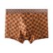 Boxer da uomo stampati – Intimo in cotone traspirante e alla moda a vita media (L-4XL, marrone chiaro/marrone scuro/nero oro/nero e bianco/blu e bianco)_voghion.com