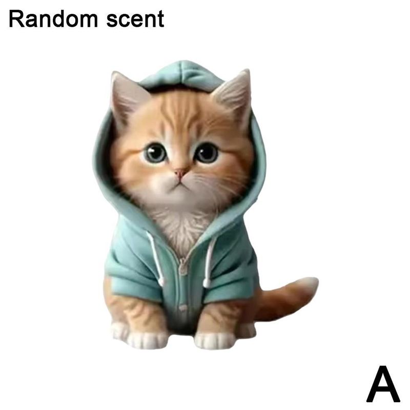 Kit de slot para cartão de gato para roupas em pó de ar, clipe de saída de ar para perfume automotivo, comprimido de fragrância sólida montado em veículo_voghion.com