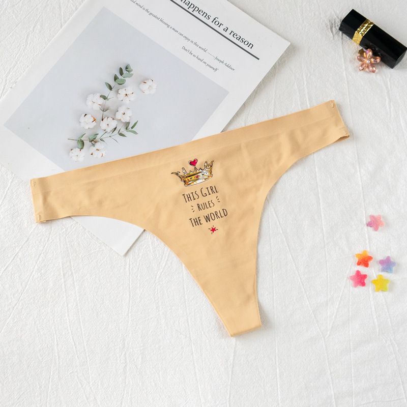 ​​Seamless LowRise Thong Underwear For Women Breathable Ice Silk Comfort, No Show Panties Soft Stretchy For Yoga Daily Wear_voghion.com