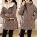 Women's Longline Quilted Puffer Coat Lightweight Hooded Winter Jacket Fashionable Oversized Casual Outerwear_voghion.com