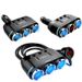 12V-24V Auto Zigarettenanzünder Splitter Stecker LED USB Ladegerät Stecker Adapter Port 3 Weg Auto für Handy DVR Zubehör_voghion.com