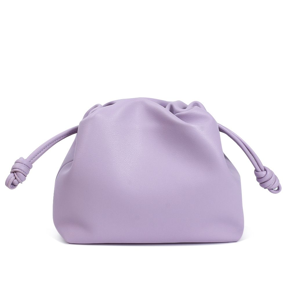 Borsa a secchiello Lucky Water in morbida pelle bovina plissettata 2024 con coulisse, borsa a tracolla monospalla, a mano_voghion.com