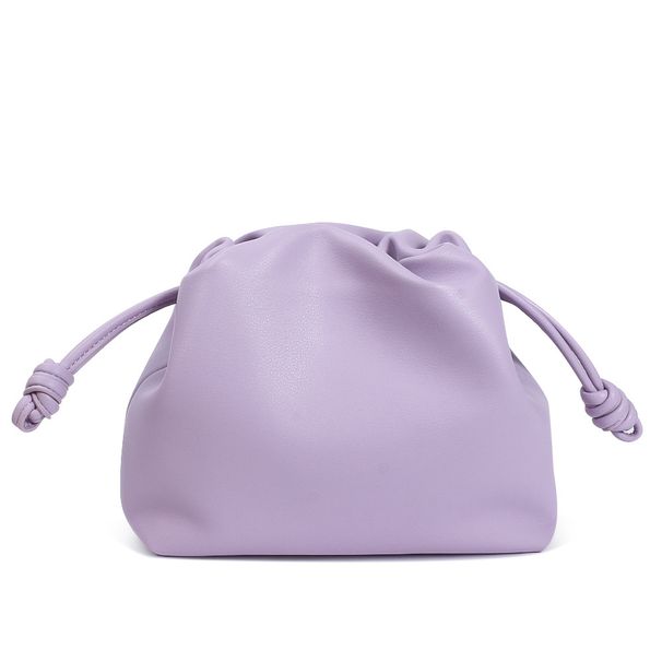 Borsa a secchiello Lucky Water in morbida pelle bovina plissettata 2024 con coulisse, borsa a tracolla monospalla, a mano_voghion.com