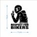 Respect For Bikers Motorcycle Car Sticker Engraved Laser Reflective Decal_voghion.com
