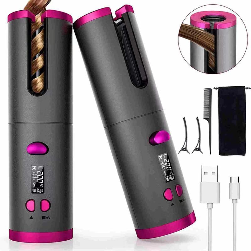 Nešiojama automatinė garbanojimo geležtė, daugiafunkcinė, USB įkrovimo, išmanioji, mini, belaidė, kiaušinių garbanojimo geležtė_voghion.com