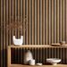 New 3D Yellow Striped Grille Stripe PVC Self-Adhesive Wallpaper For Living Dining Room Bedroom Background Wall_voghion.com