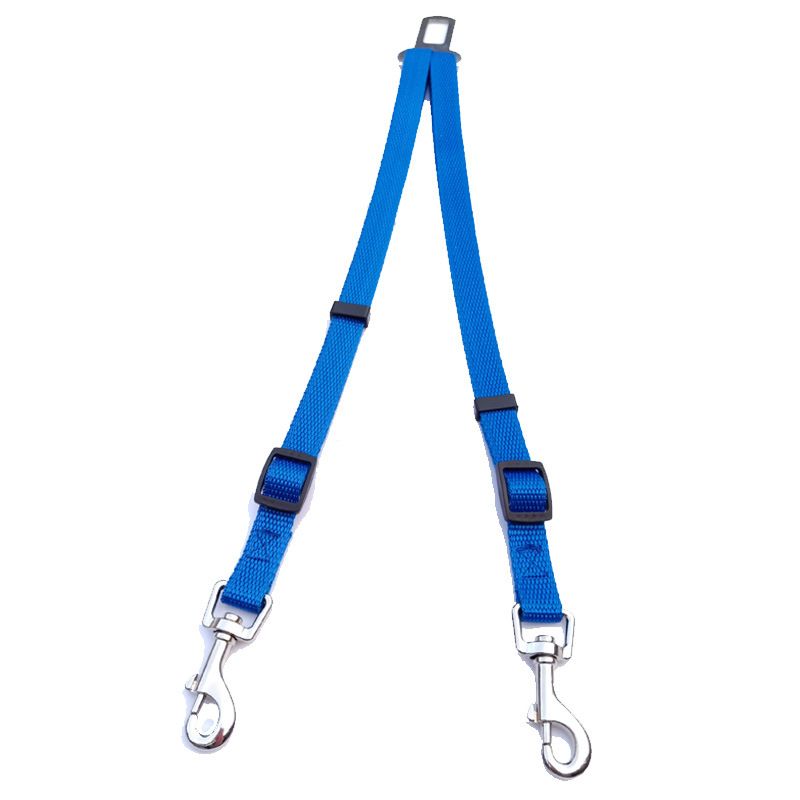 Dual Lead For Two Dogs Adjustable Dog Leash Car Safety Belt_voghion.com