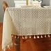 Lace Tablecloth Cotton And Linen Literary And Dustproof Pastoral Dining Table Cloth Hollow Household Non-slip Table Mat YOUMIHOME_voghion.com